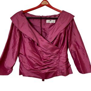 Marisa Baratelli Pink Silk Jacket/ Formal Top - Size 14